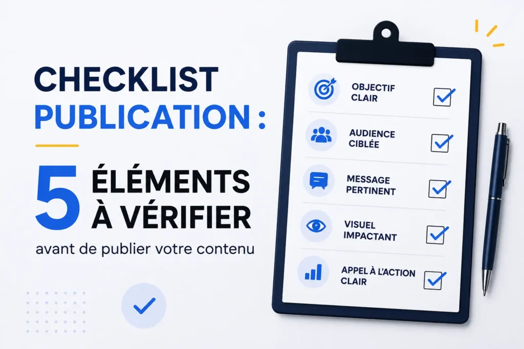 Checklist publication : 5 éléments à vérifier avant de publier votre contenu