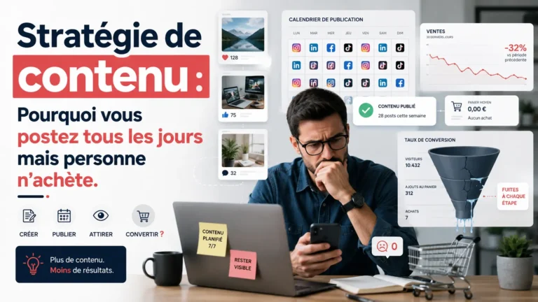 Stratégie de contenu : Pourquoi vous postez tous les jours mais personne n'achète